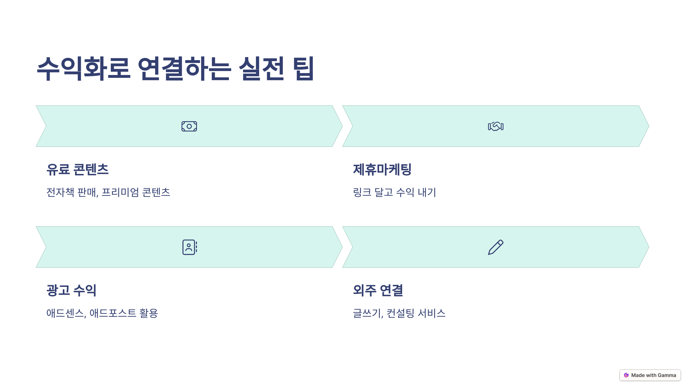 수익화로 연결하는 실전 팁