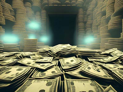 쌓여 있는 돈