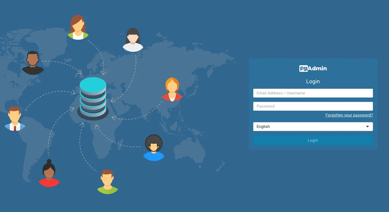 pgadmin login page