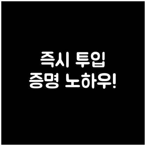 즉시 투입 가능한 전문성 이력서로 입..