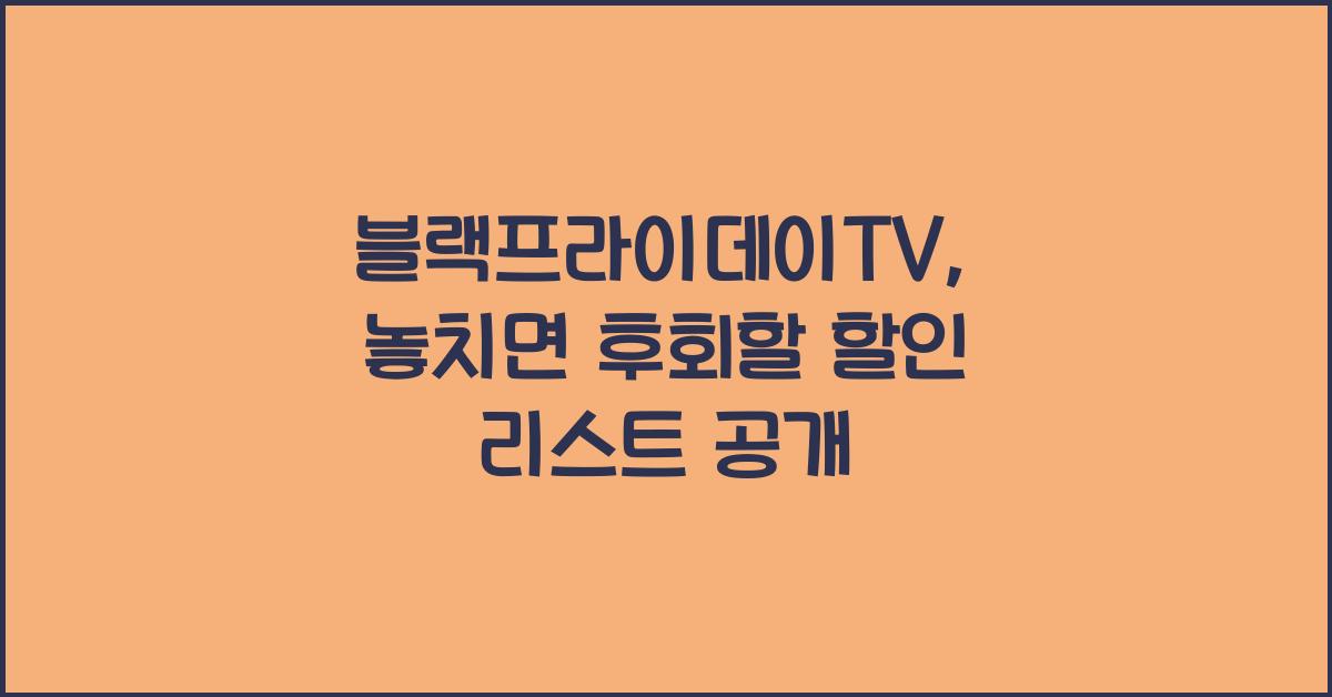 블랙프라이데이TV