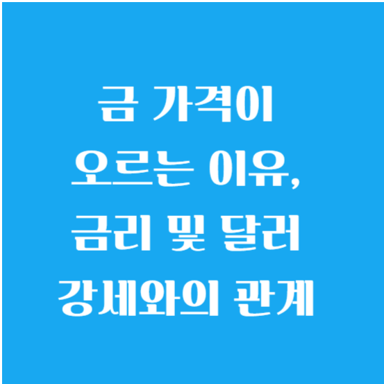 금 가격이 오르는 이유, 금리 및 달러 강세와의 관계