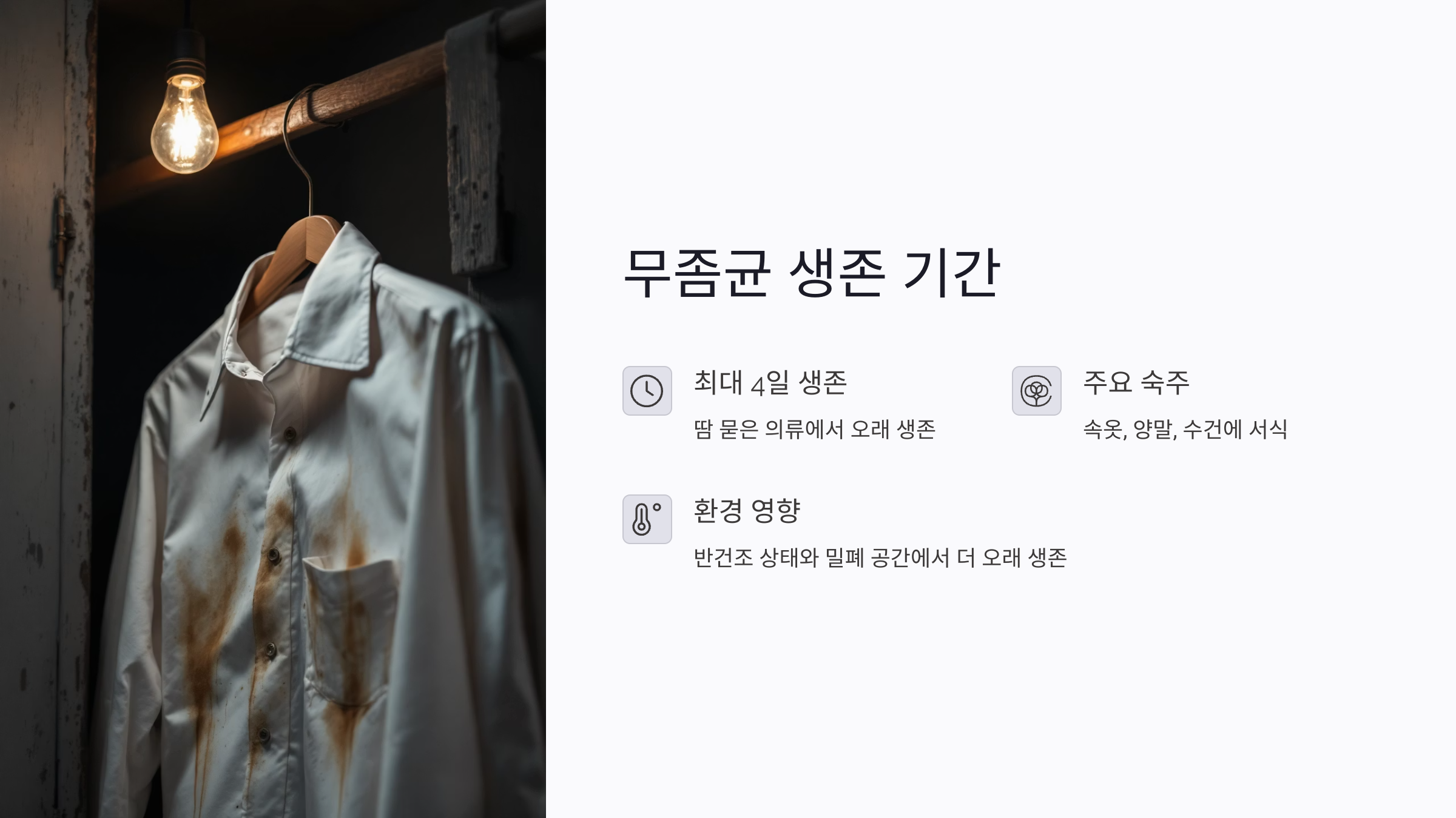 무좀균은 옷에서 얼마나 오래 생존할까?