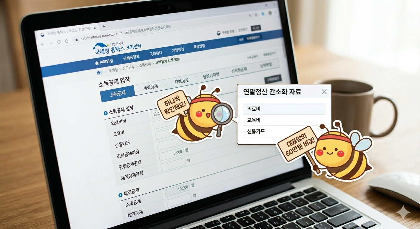 소득공제 및 세액공제 입력 방법