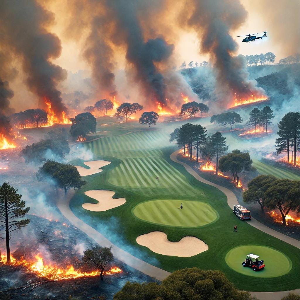 산불 골프장