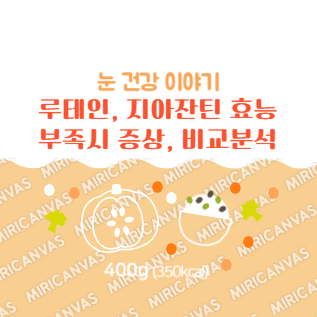 눈건강 루테인, 지아잔틴 비교분석