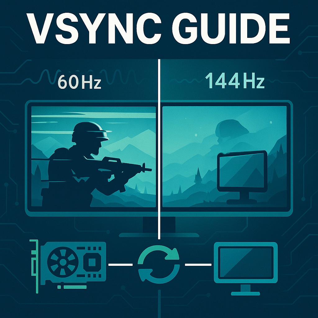 수직동기화 VSync 화면 찢어짐 방지 비교 이미지 - 동기화 전후 차이점 시각적 가이드