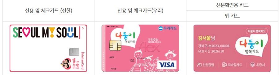 서울시 다자녀 지원 다둥이 행복카드 신청