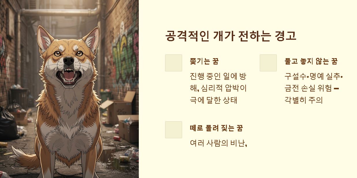 개 꿈해몽 상황별 해석