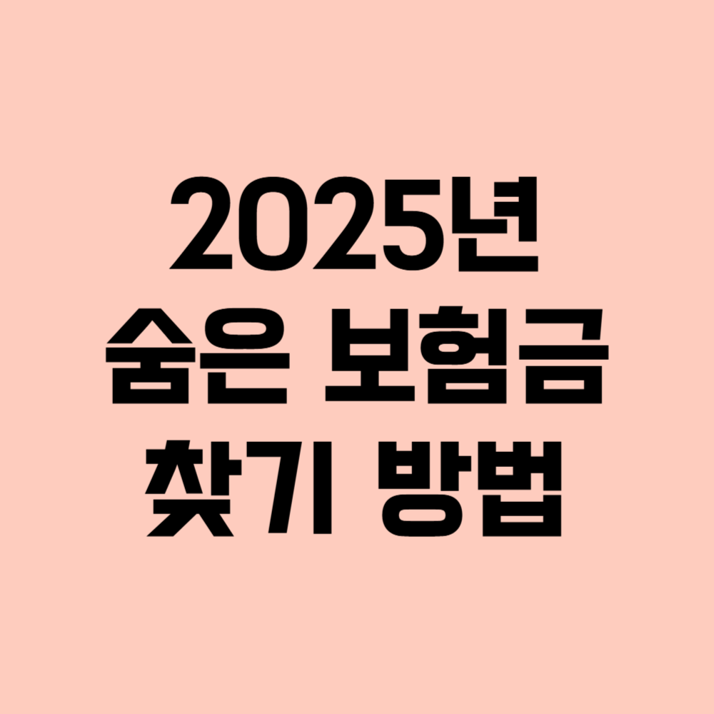 나의숨은보험금찾기