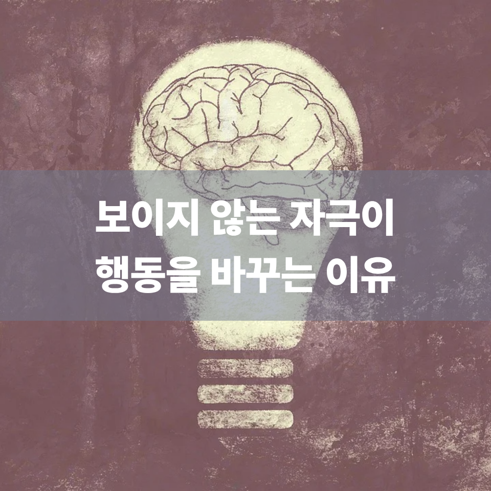 보이지 않는 자극이 행동을 바꾸는 이유