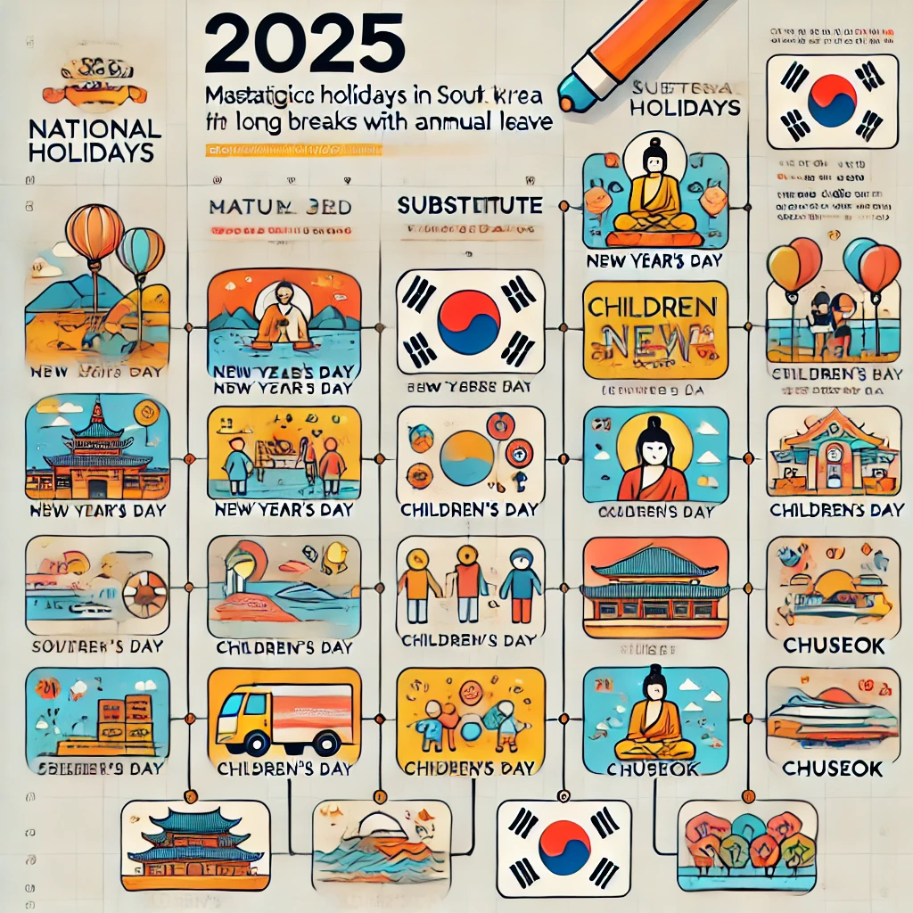 2025년 법정 공휴일 대체 휴일 황금 휴가 3분 정리