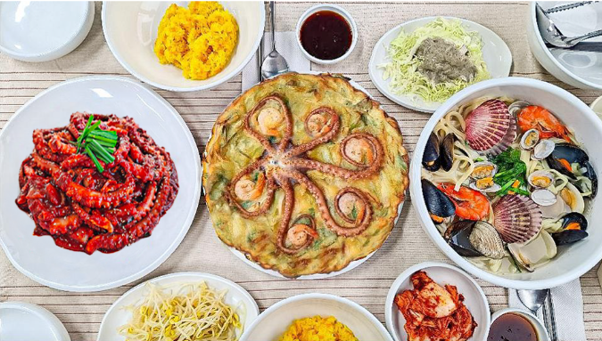 생생정보 낙지 한상 세트 낙지볶음 파전 해물칼국수 인천 중구 을왕리 해상궁