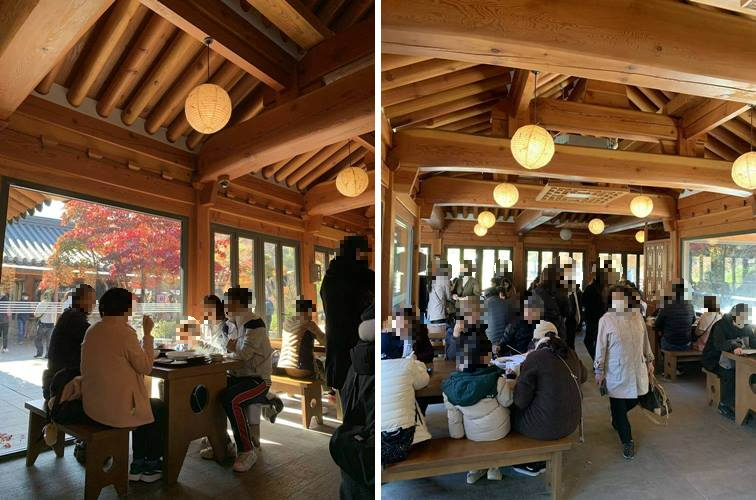 어느 자리에서나 잘 보이는 단풍 뷰