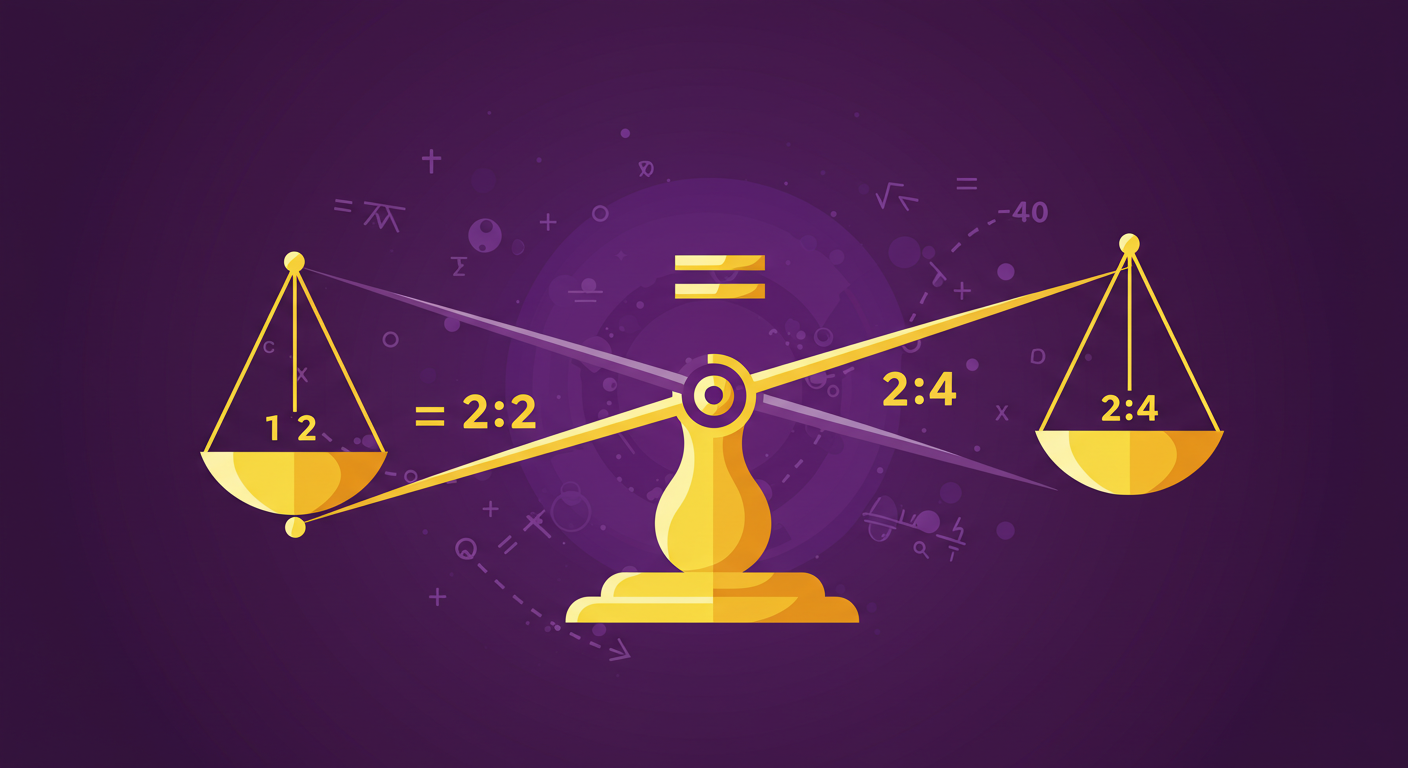 비례식의 핵심 원리 '내항의 곱은 외항의 곱과 같다!"