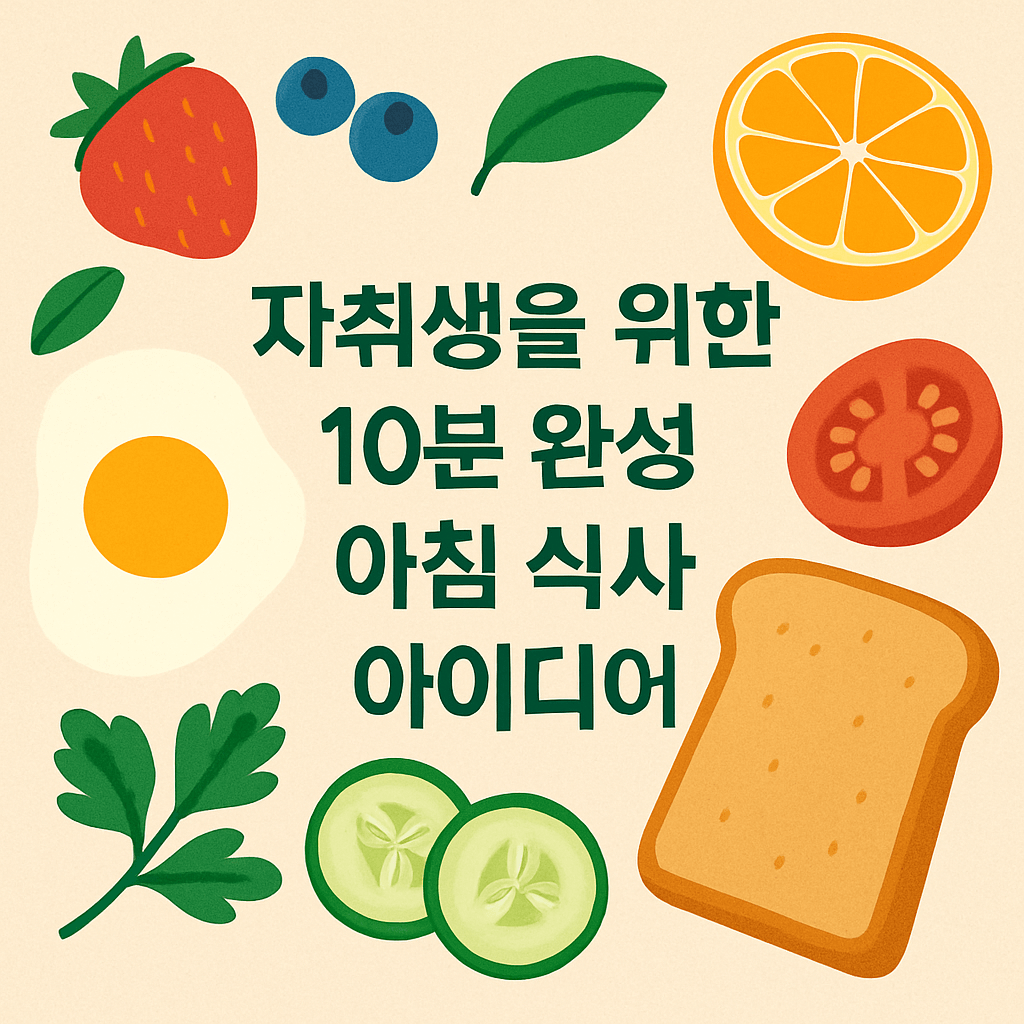 자취생 10분 완성 아침 아이디어 이미지 사진