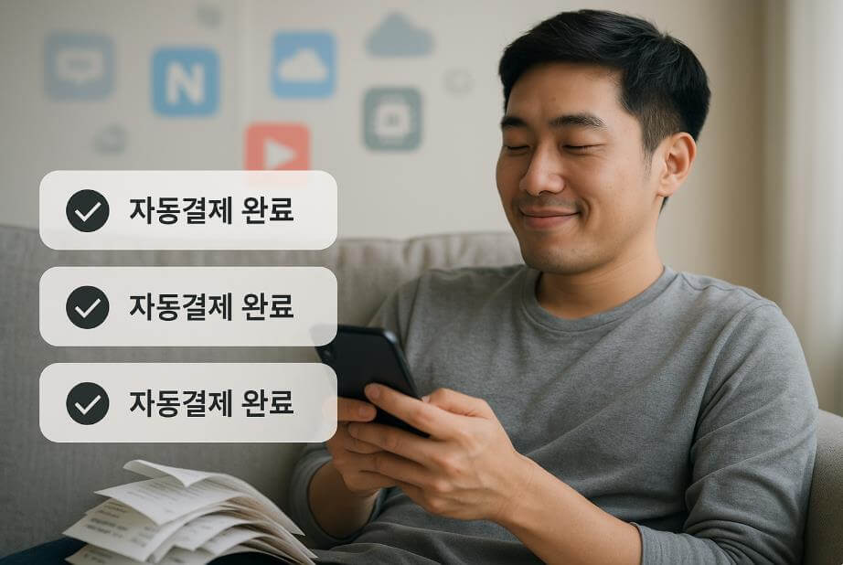 작은 자동결제가 모여 큰 지출이 되는 그래프