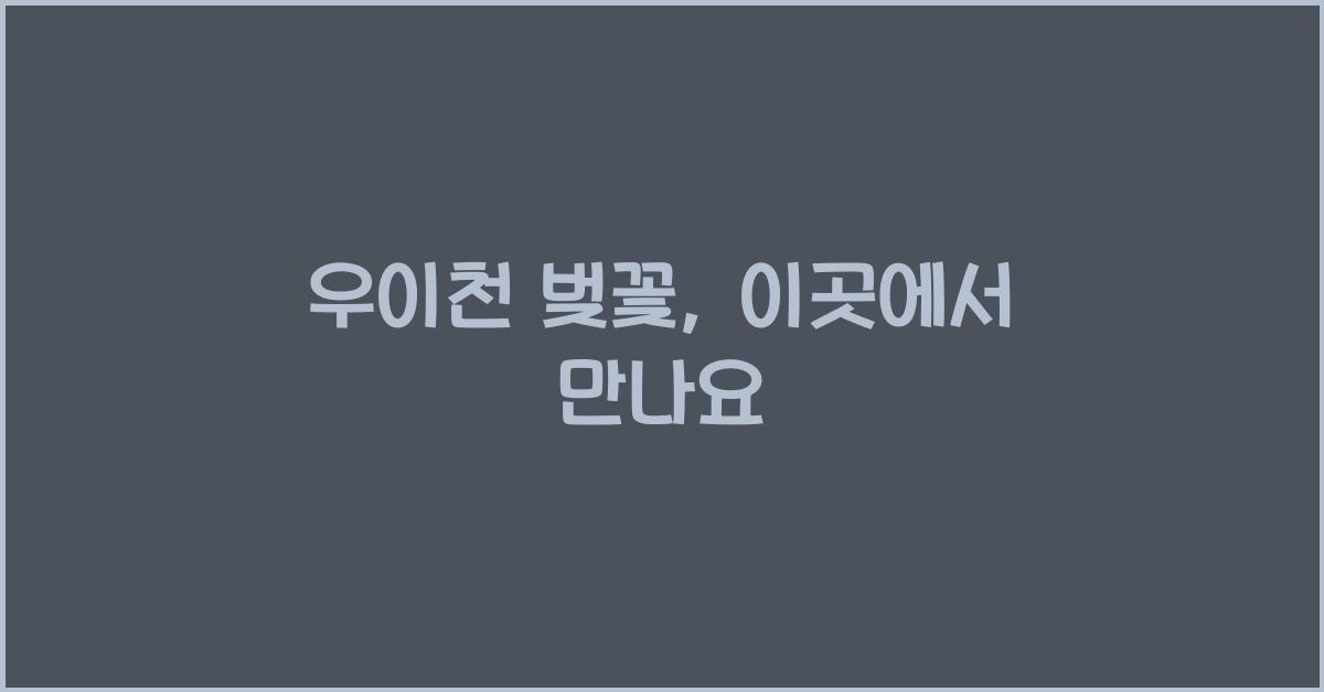 우이천 벚꽃