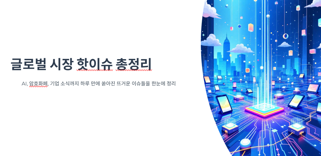 글로벌 시장 핫이슈 총정리: AI, 암호화폐, 기업 소식