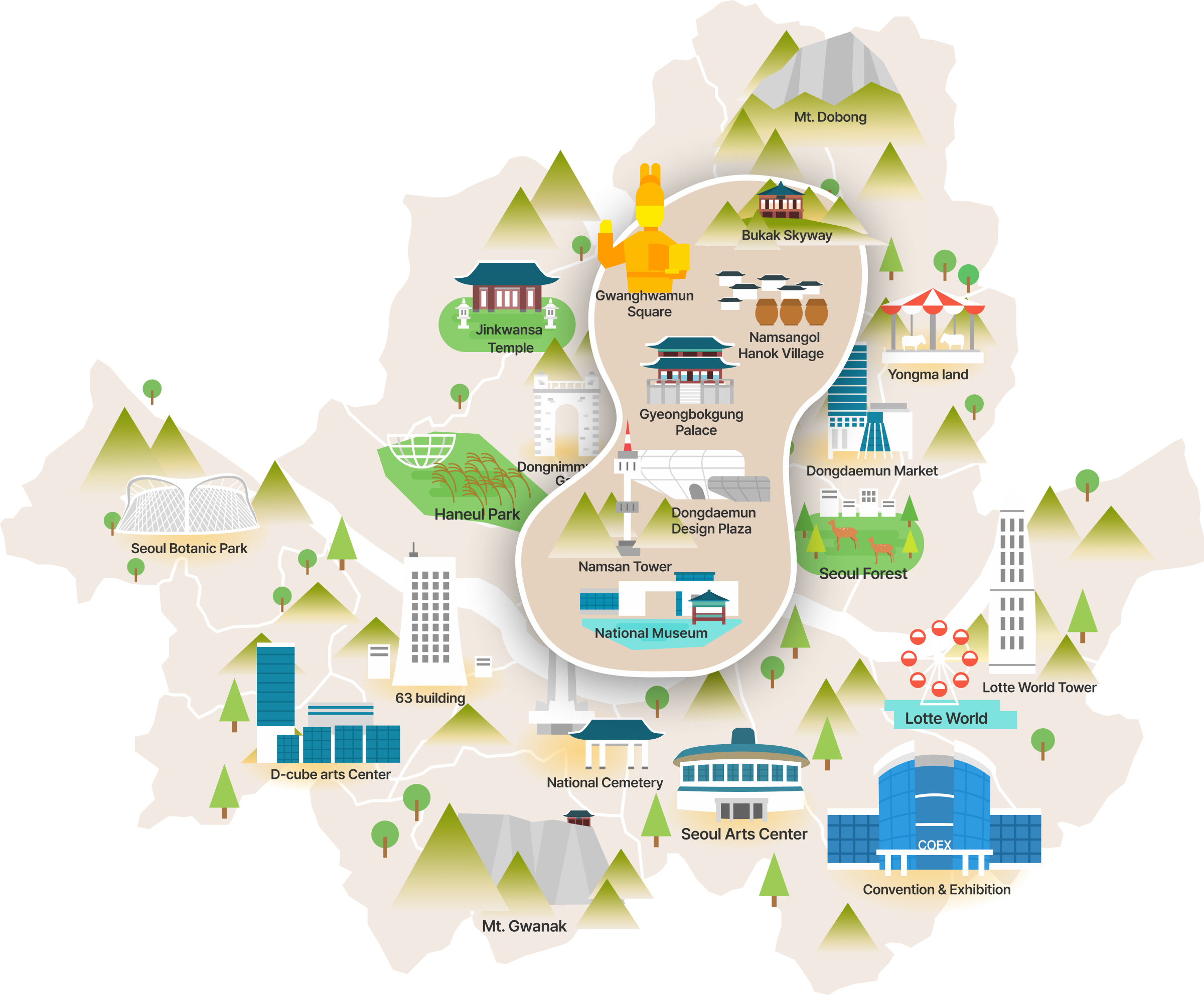 about Seoul map by public domain visit Seoul net