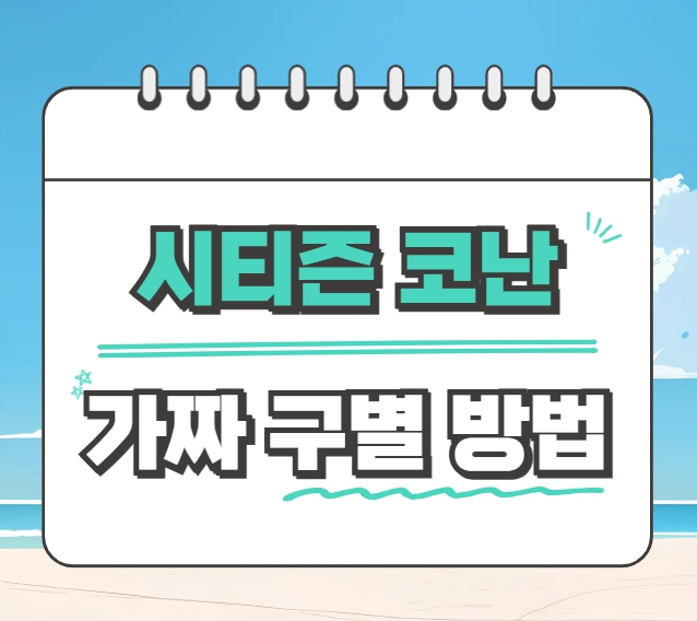 시티즌코난 가짜 구별방법 알아보기