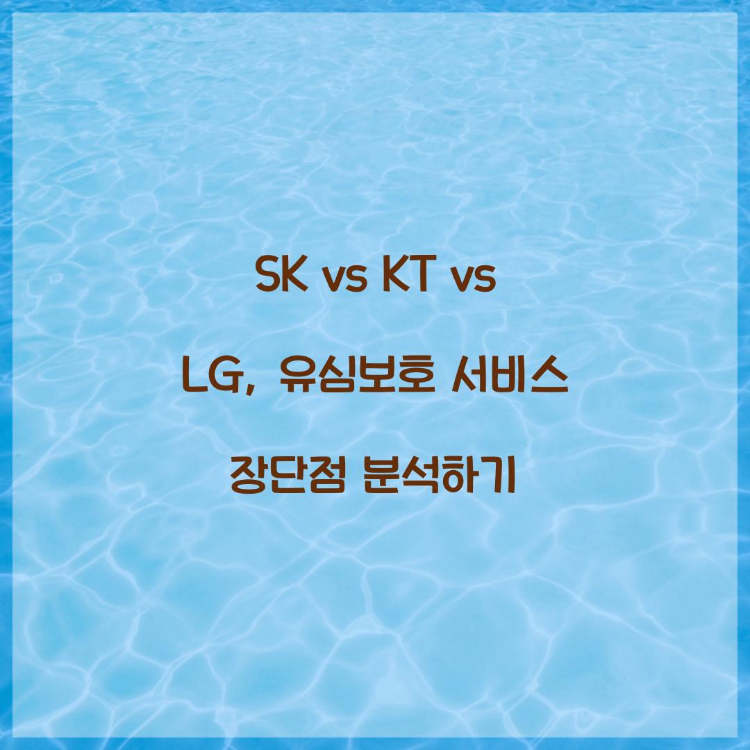 SK vs KT vs LG: 통신사별 유심보호 서비스 비교