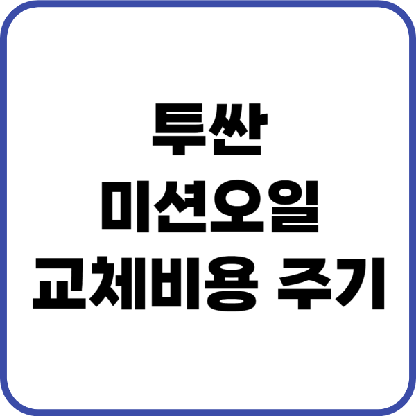 투싼 미션오일