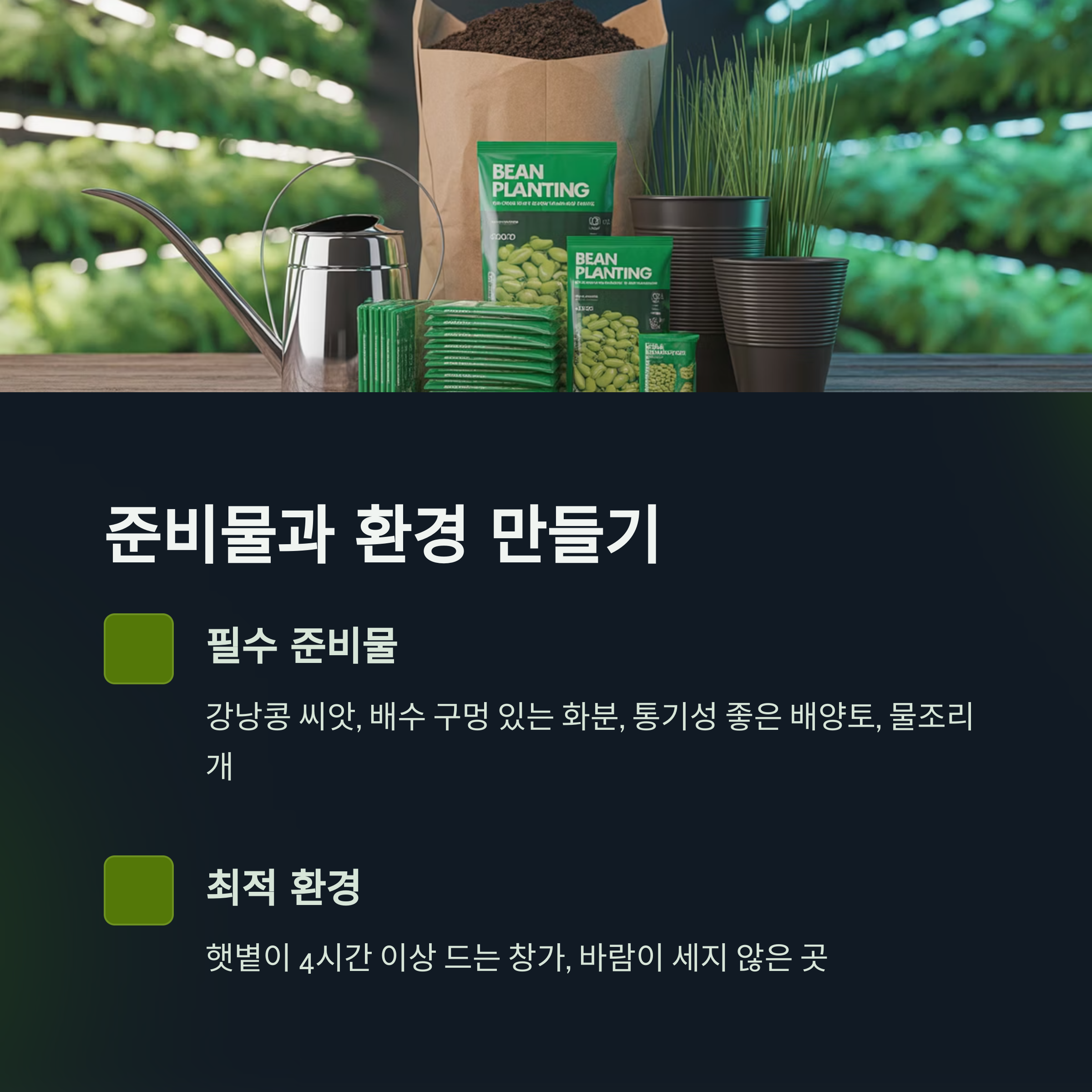 씨앗 심기 전 준비물과 환경 만들기