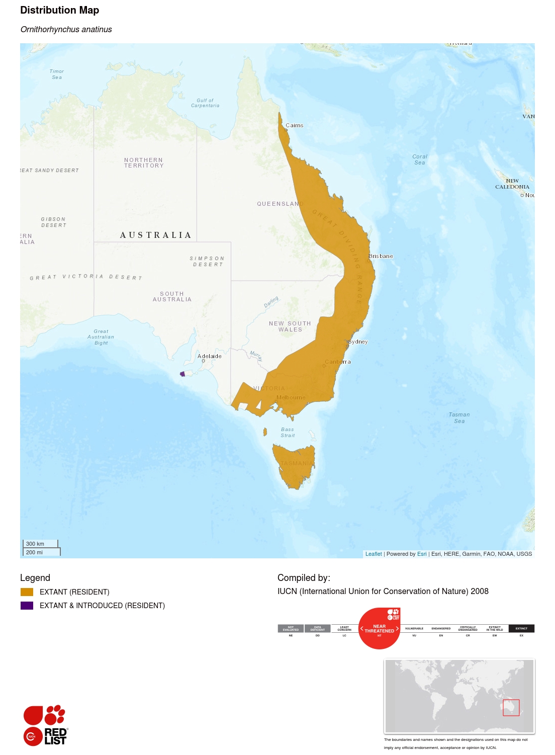 오리너구리 서식지