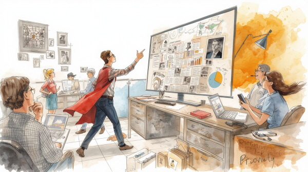 ENTJ는 강한 추진력과 논리적 사고, 전략적 안목을 가진 인물로, 복잡한 상황 속에서도 체계를 세우고 앞장서서 문제를 해결해 나가는 리더 유형입니다에 관한 그림