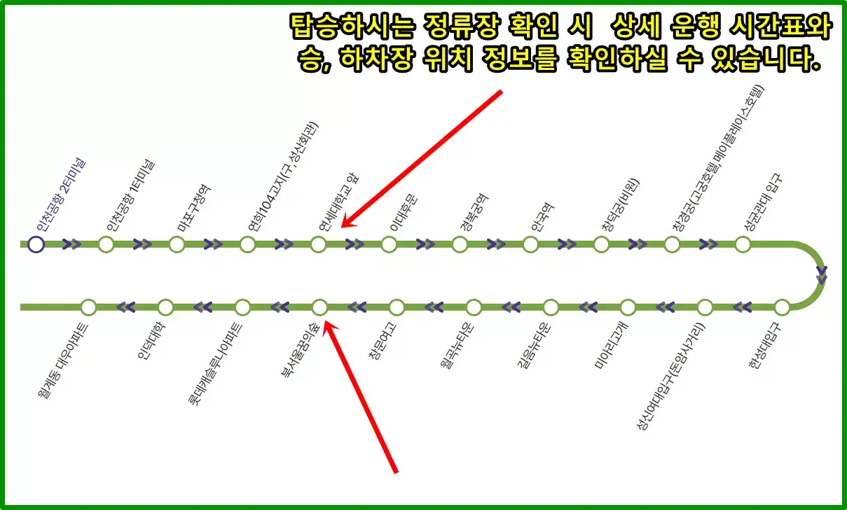 월계동 대우아파트 방면 노선