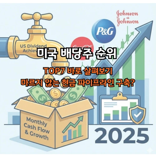 미국 배당주 순위 ❘ TOP 7 공개 - 평생 마르지 않는 현금 파이프라인 구축하는 법