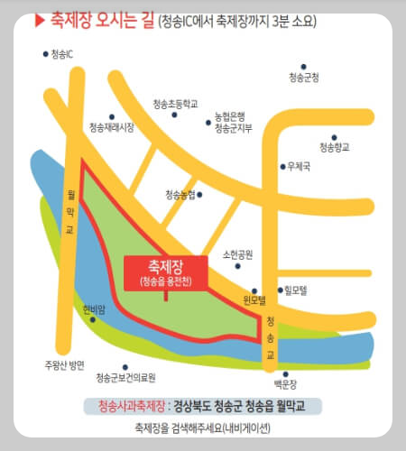청송사과축제 가는 길