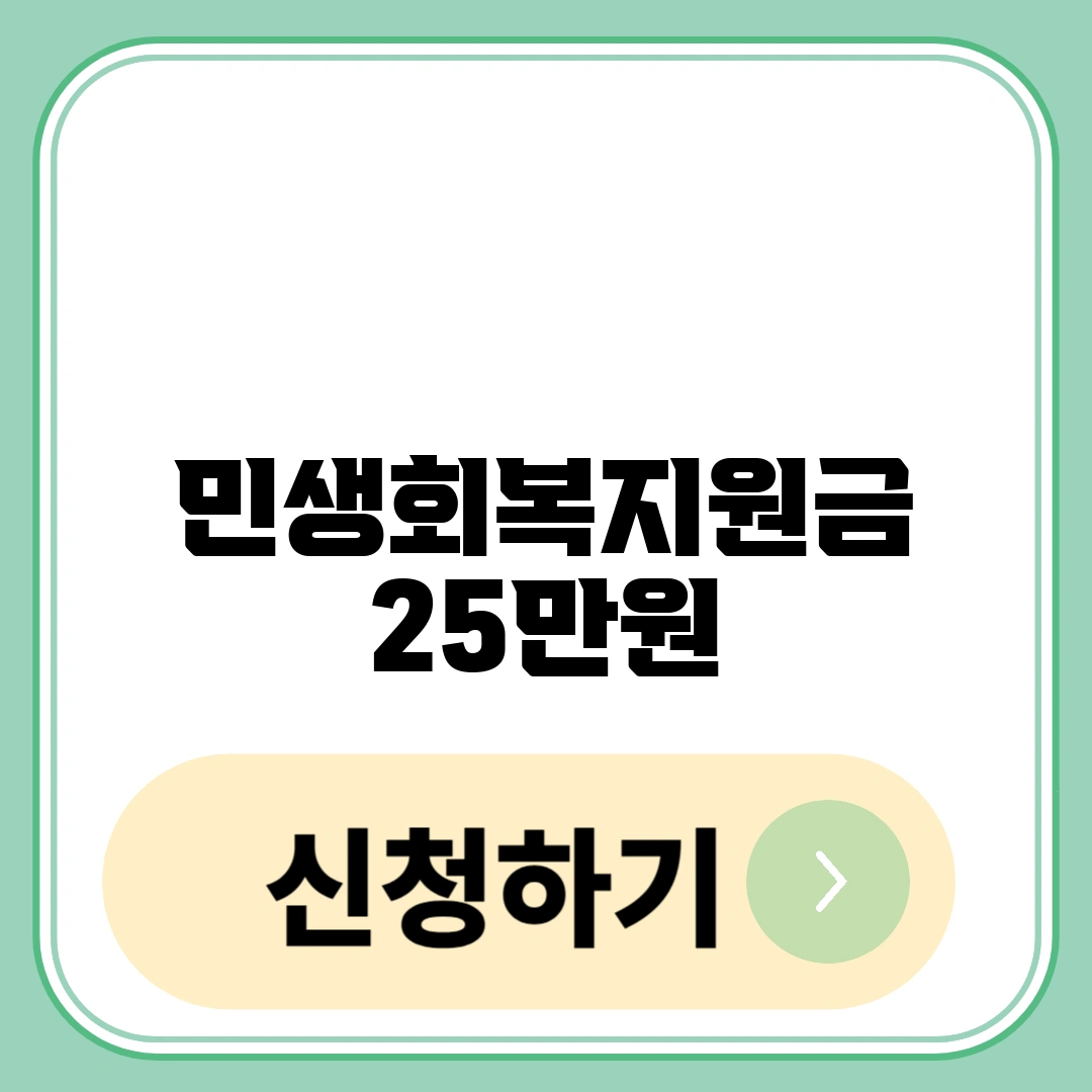 민생회복지원금 25만원