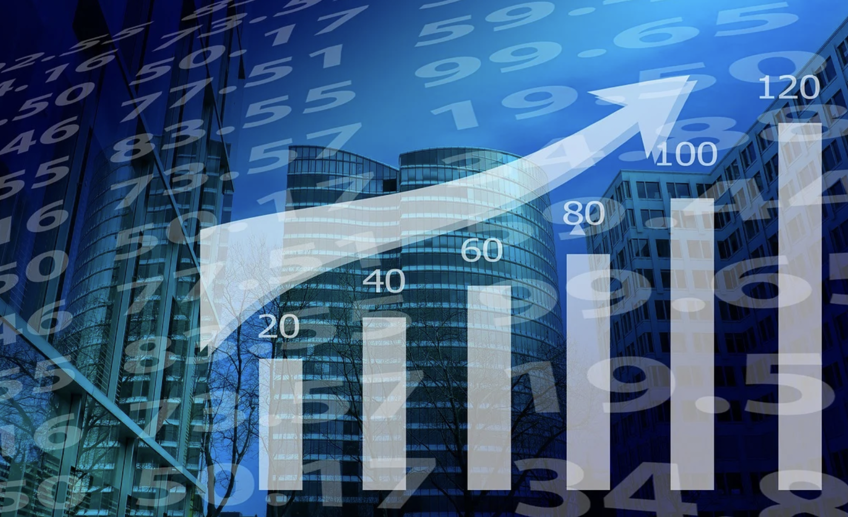 주식 그래프를 형상화 한 사진