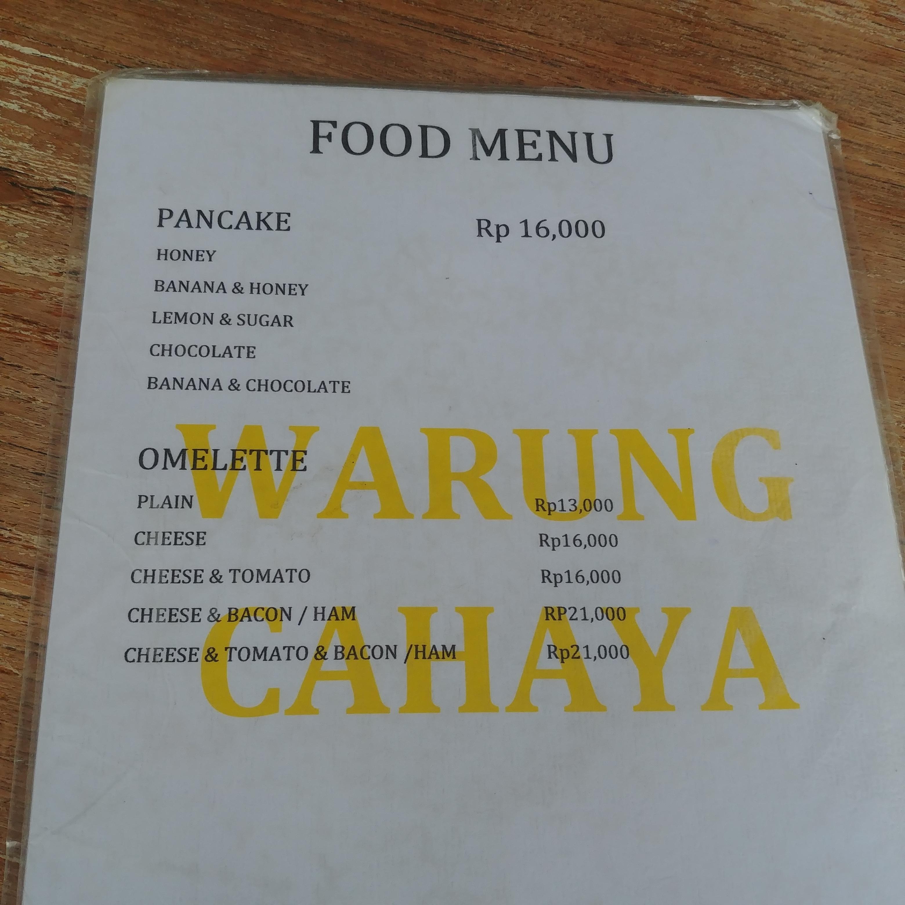 인도네시아 발리 요리 맛집 Warung Cahaya