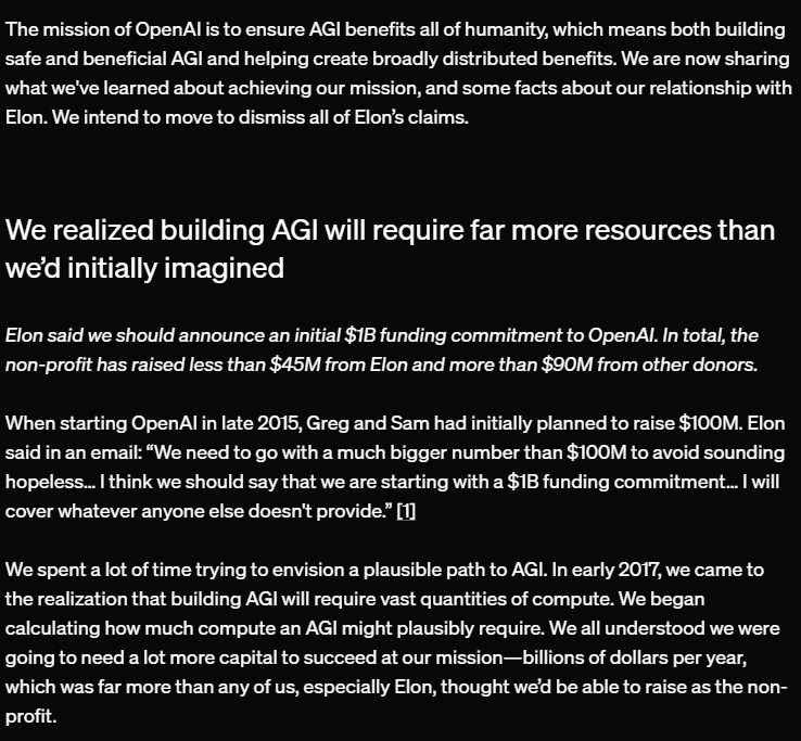 오픈AI 와 일론머스크 사건의 시작