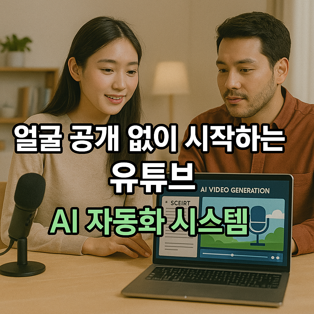 얼굴 공개 없는 AI 유튜브 시작