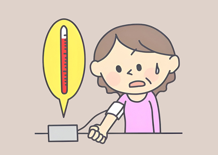 높은-혈압에-놀라는-여성