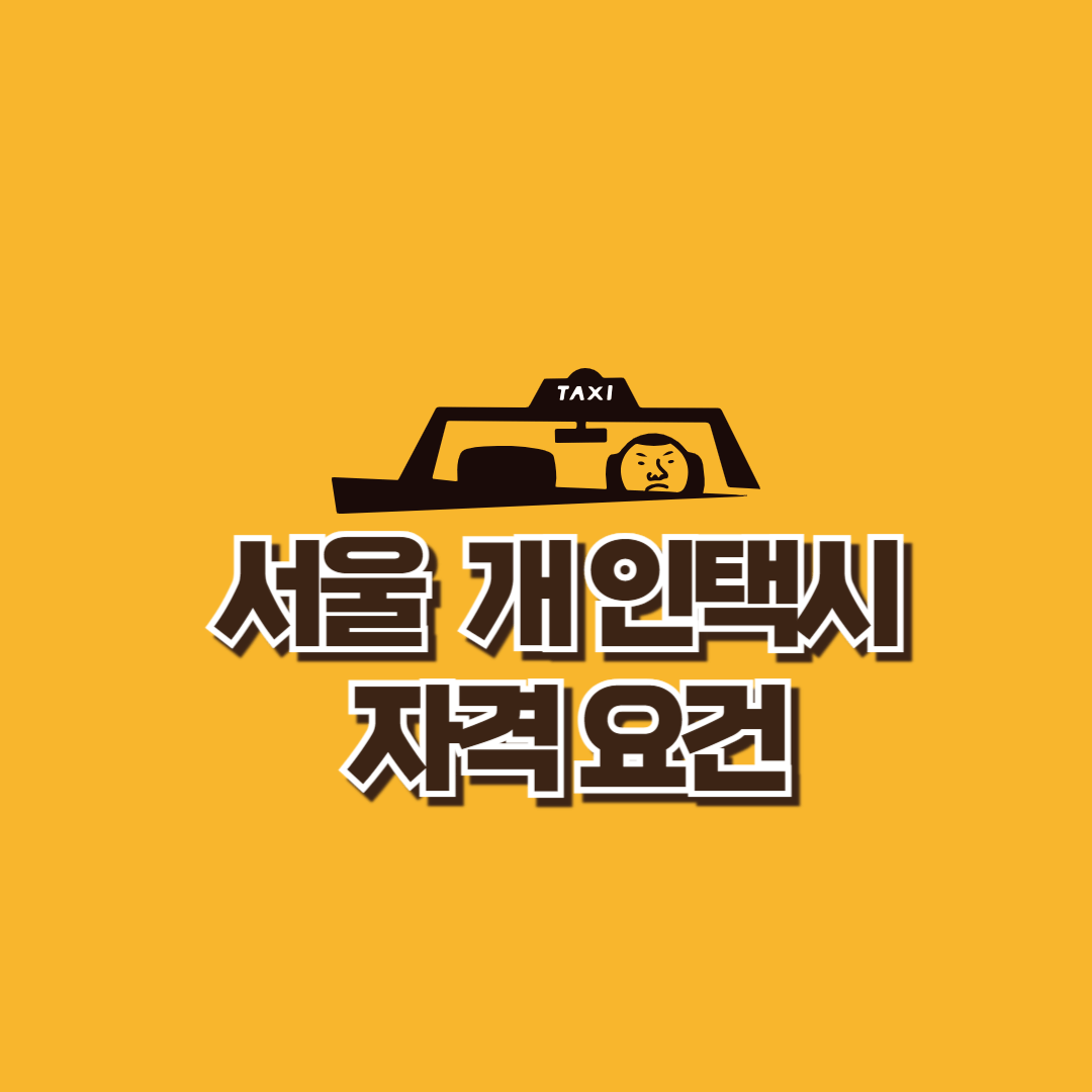 서울개인택시자격요건