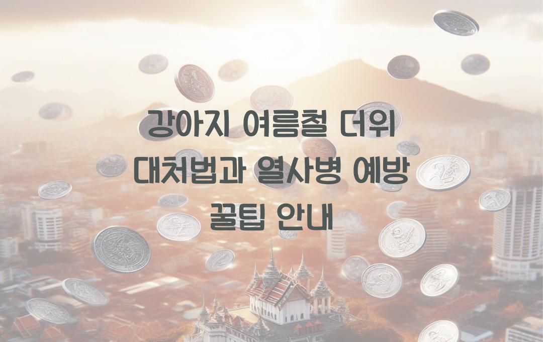 강아지 여름철 더위 대처법, 열사병 예방하는 꿀팁