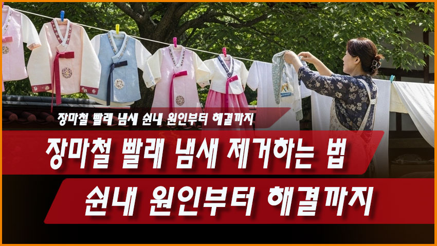 장마철 빨래 냄새 제거하는 법, 쉰내 원인부터 해결까지