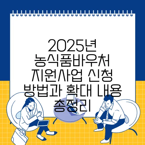 2025년 농식품바우처 지원사업 신청 방법과 확대 내용 총정리