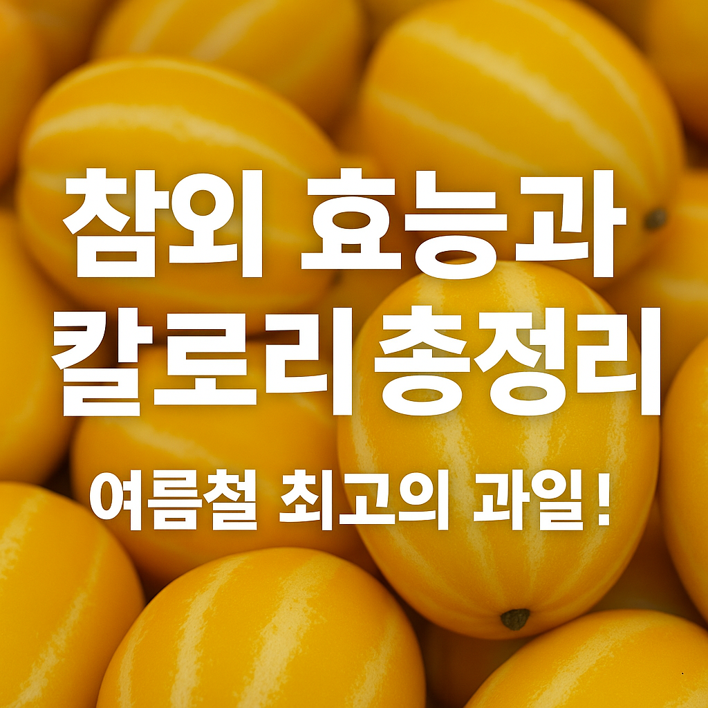 참외 효능과 칼로리 총정리, 여름철 최고의 과일 썸네일