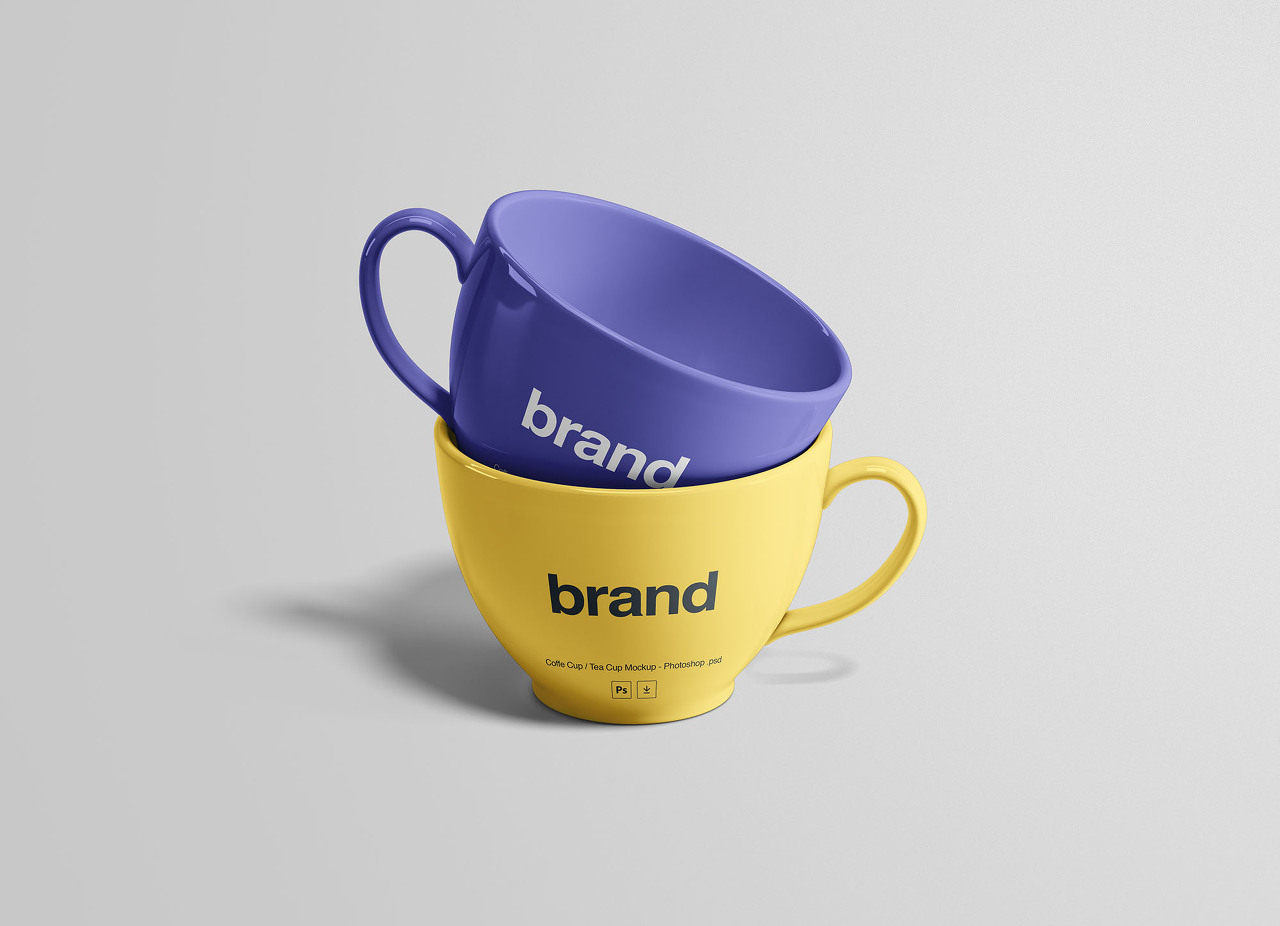 Tea Cups Mockup(티 컵 목업)