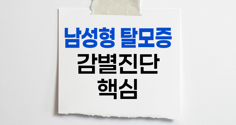 남성형 탈모증 감별진단 핵심 포인트
