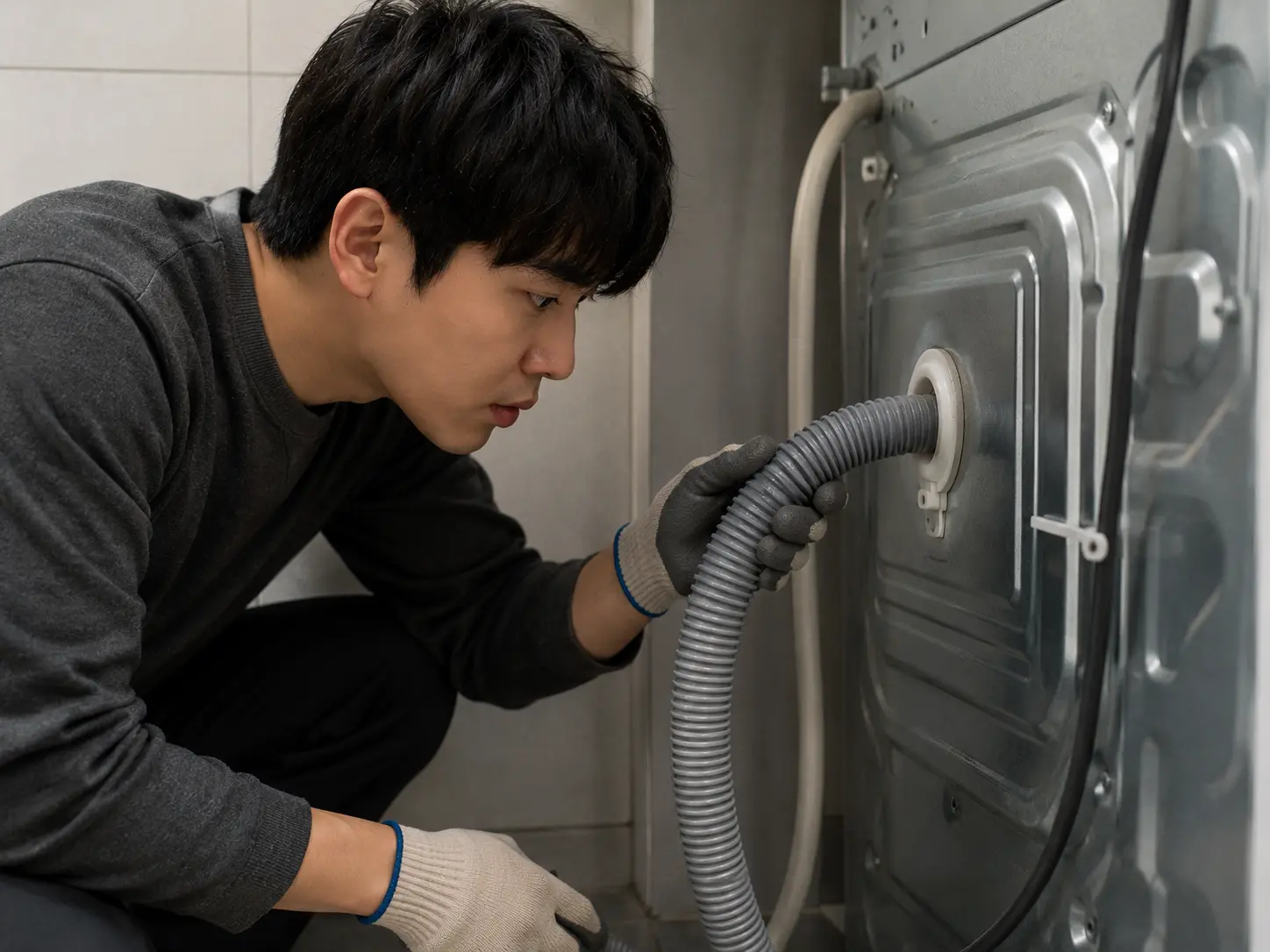 세탁기 배수 상태 점검
