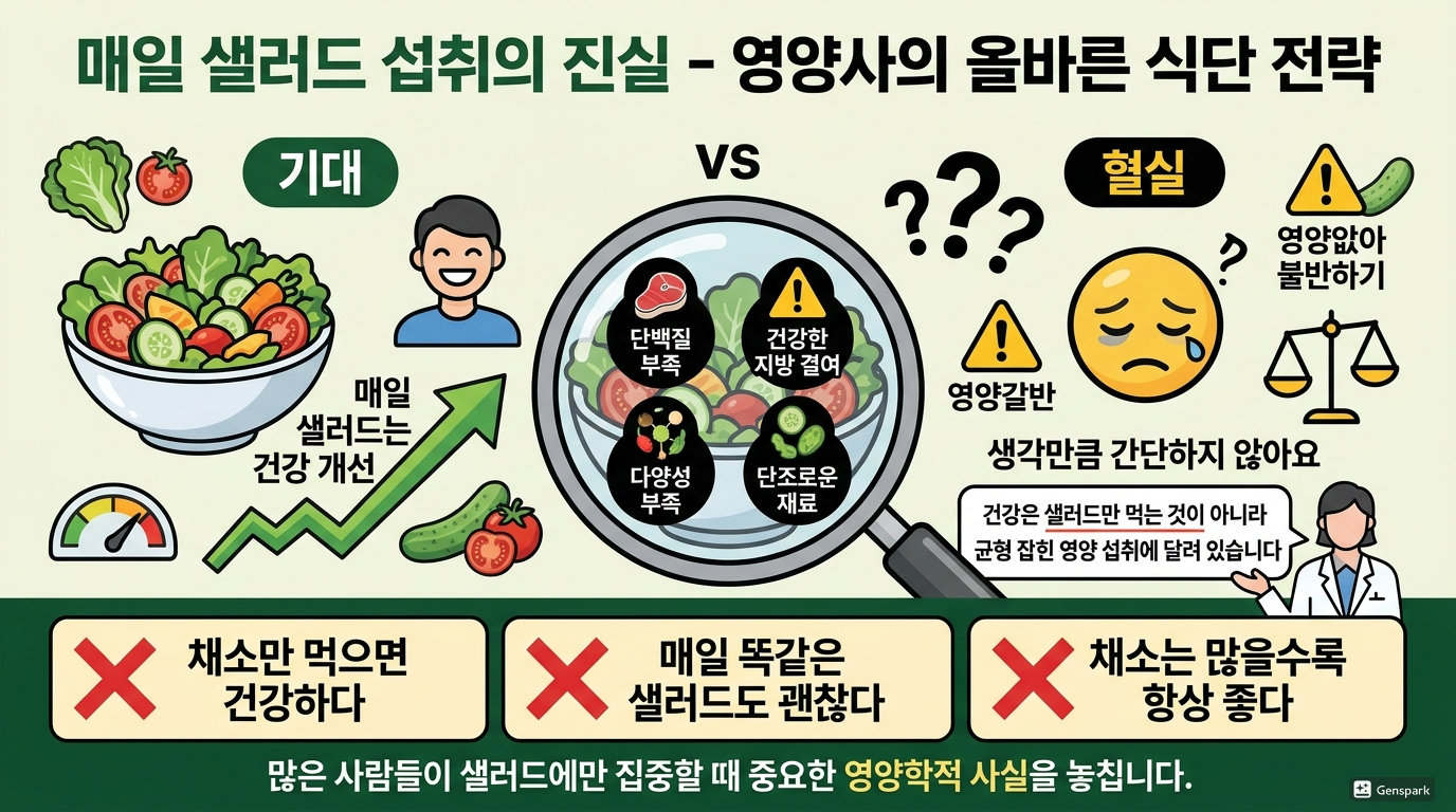 매일 샐러드 먹으면 건강해진다? 영양사가 밝힌 진실과 올바른 식단 전략