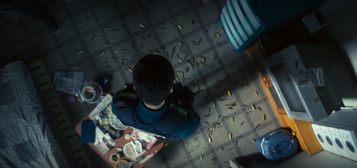 넷플릭스 트리거-바닥에 쏟아지는 총알들