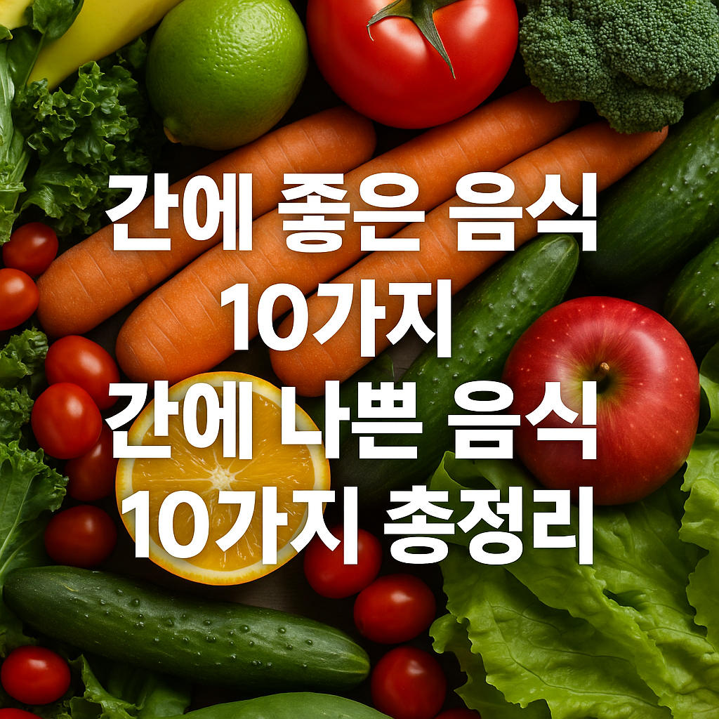 간에 안좋은 음식 10가지 간에 좋은 음식 10가지